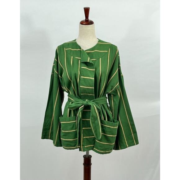 ACE & JIG Sz S Small Green Cactus Stripe Sail Alexa Cardi Jacket Cardigan - Picture 8 of 8